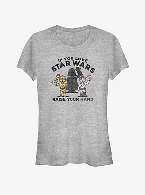 Star Wars Raise Your Hands Girls T-Shirt