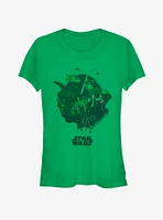 Star Wars Yoda Head Fill Girls T-Shirt