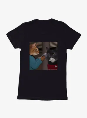 Star Trek The Next Generation Cats Riker and Crusher Womens T-Shirt