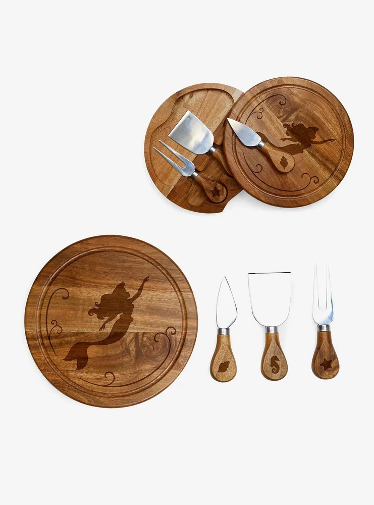 The Little Mermaid Acacia Cheese Board & Tools Set