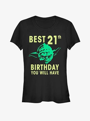 Star Wars Yoda Twenty One Girls T-Shirt