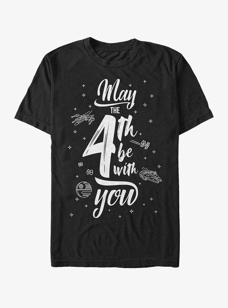 Star Wars Space Text May Fourth T-Shirt