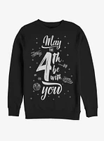 Star Wars Space Text May Fourth Sweatshirt