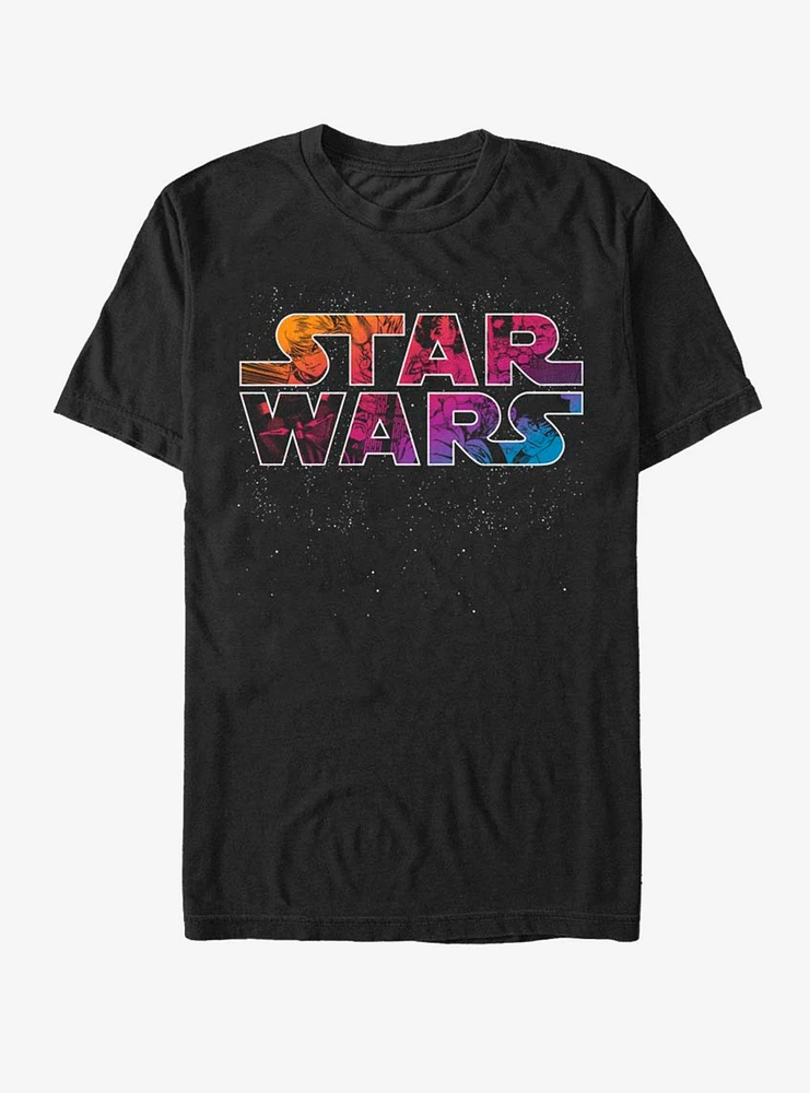 Star Wars Anime Glow Logo T-Shirt