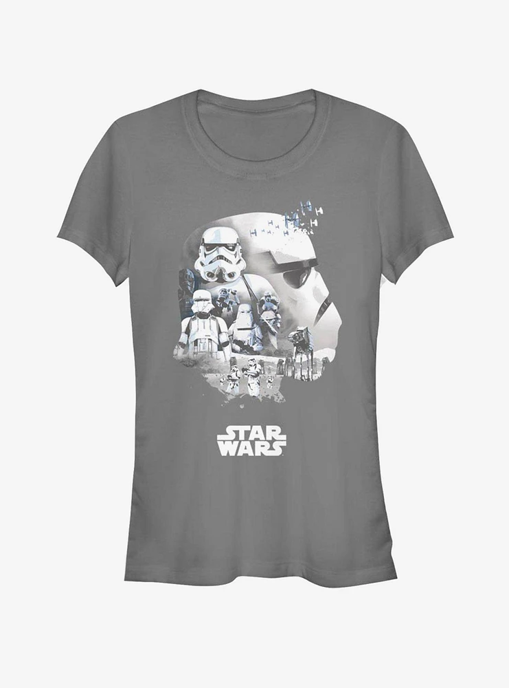 Star Wars Trooper Head Fill Girls T-Shirt