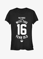 Star Wars Force Sensitive Sixteen Girls T-Shirt