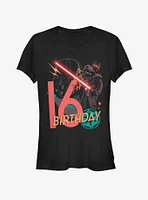 Star Wars Vader 16th B-Day Girls T-Shirt