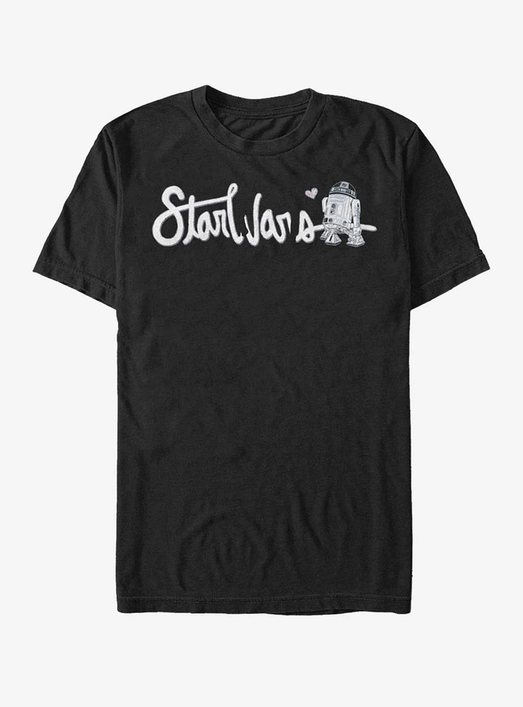 Star Wars Cursive R2-D2 T-Shirt