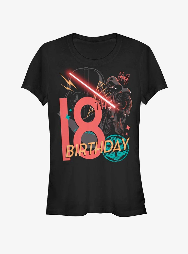 Star Wars Vader 18th B-Day Girls T-Shirt