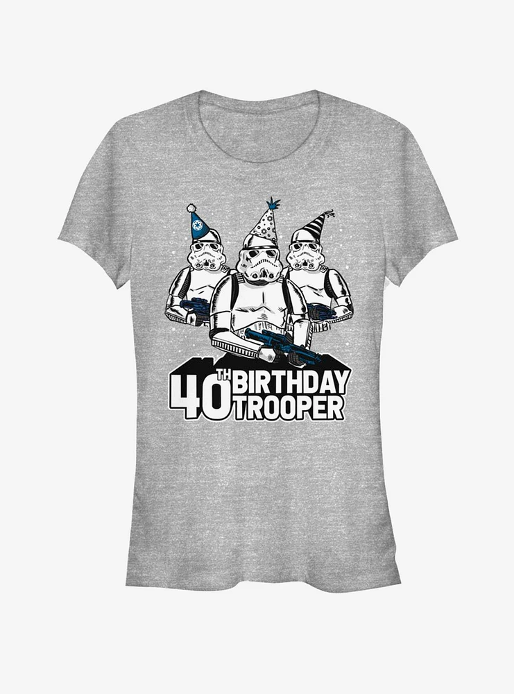 Star Wars Birthday Trooper Fourty Girls T-Shirt