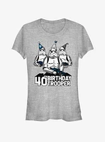 Star Wars Birthday Trooper Fourty Girls T-Shirt