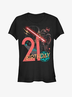 Star Wars Vader 21st B-Day Girls T-Shirt