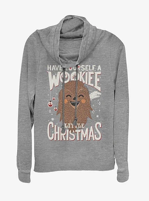 Star Wars Wookiee Christmas Cowl Neck Long-Sleeve Girls Top