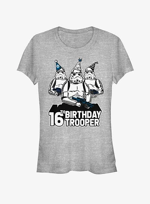 Star Wars Birthday Trooper Sixteenth Girls T-Shirt