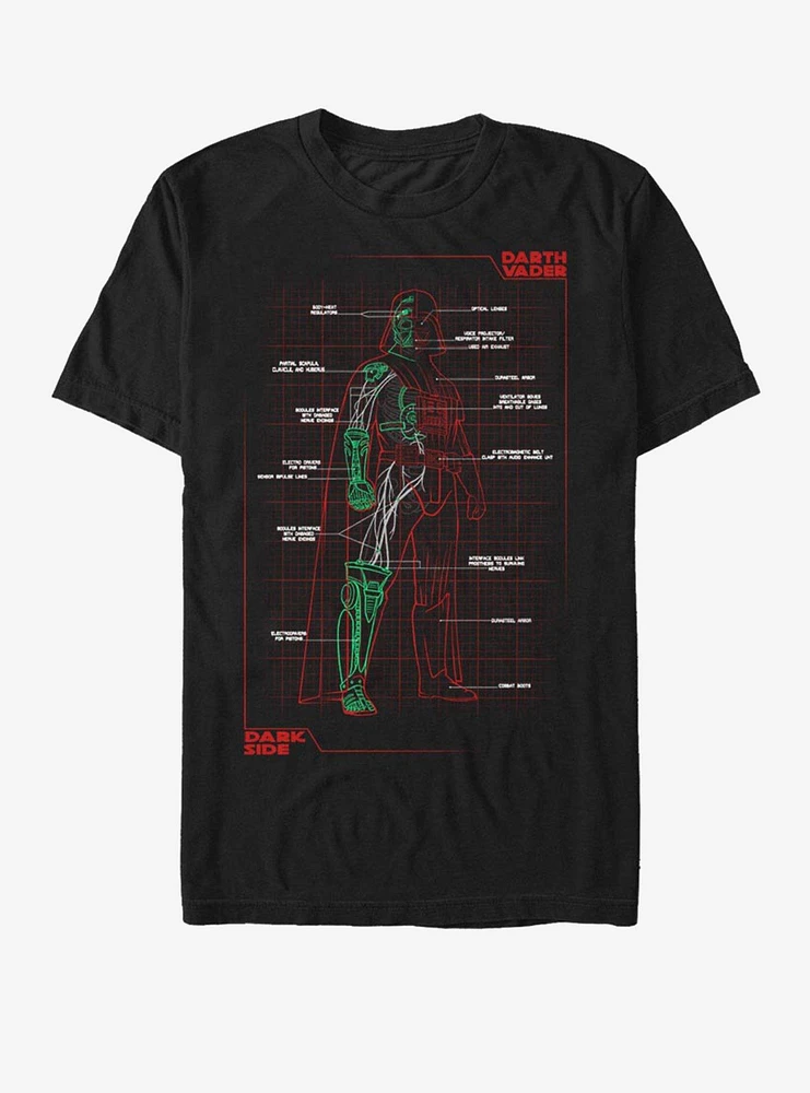 Star Wars Vader Schematic T-Shirt