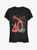 Star Wars Vader 40th B-Day Girls T-Shirt