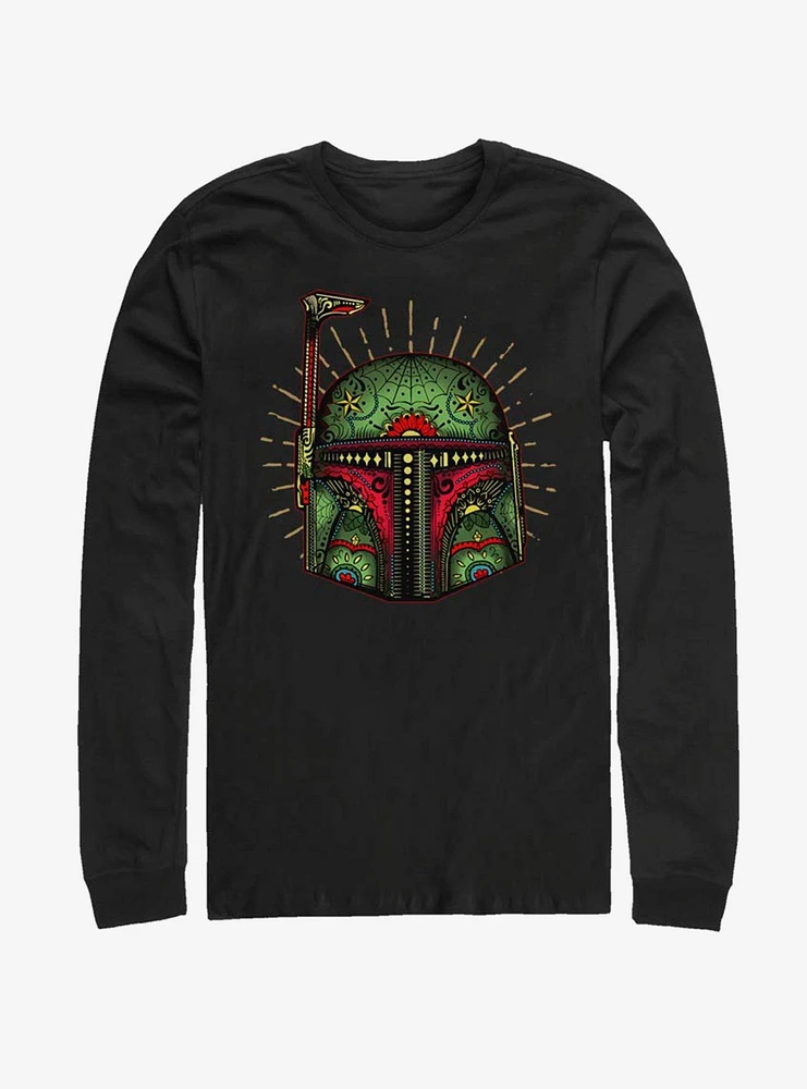 Star Wars Boba Sugar Skull Long-Sleeve T-Shirt