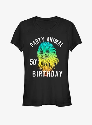 Star Wars Chewie Birthday Fifty Girls T-Shirt