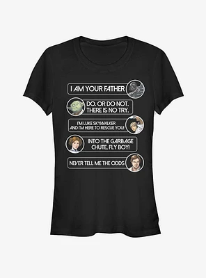 Star Wars Character Quotage Girls T-Shirt