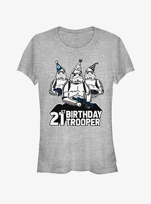 Star Wars Birthday Trooper Twenty One Girls T-Shirt