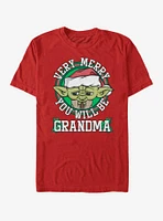 Star Wars Merry Yoda Grandma T-Shirt