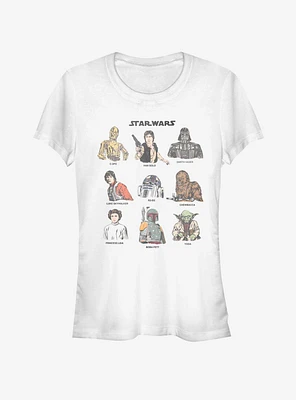 Star Wars Retro Character Cast Girls T-Shirt