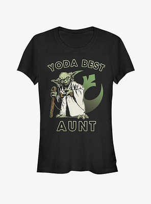 Star Wars Yoda Best Aunt Girls T-Shirt