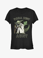 Star Wars Yoda Best Aunt Girls T-Shirt