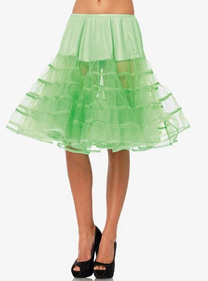 Bright Green Knee Length Petticoat