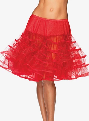 Red Knee Length Petticoat