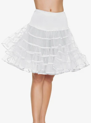 White Knee Length Petticoat