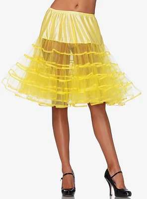 Yellow Knee Length Petticoat