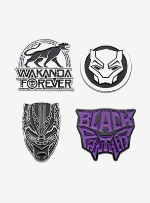 Marvel Black Panther Wakanda Forever Enamel Pin Set