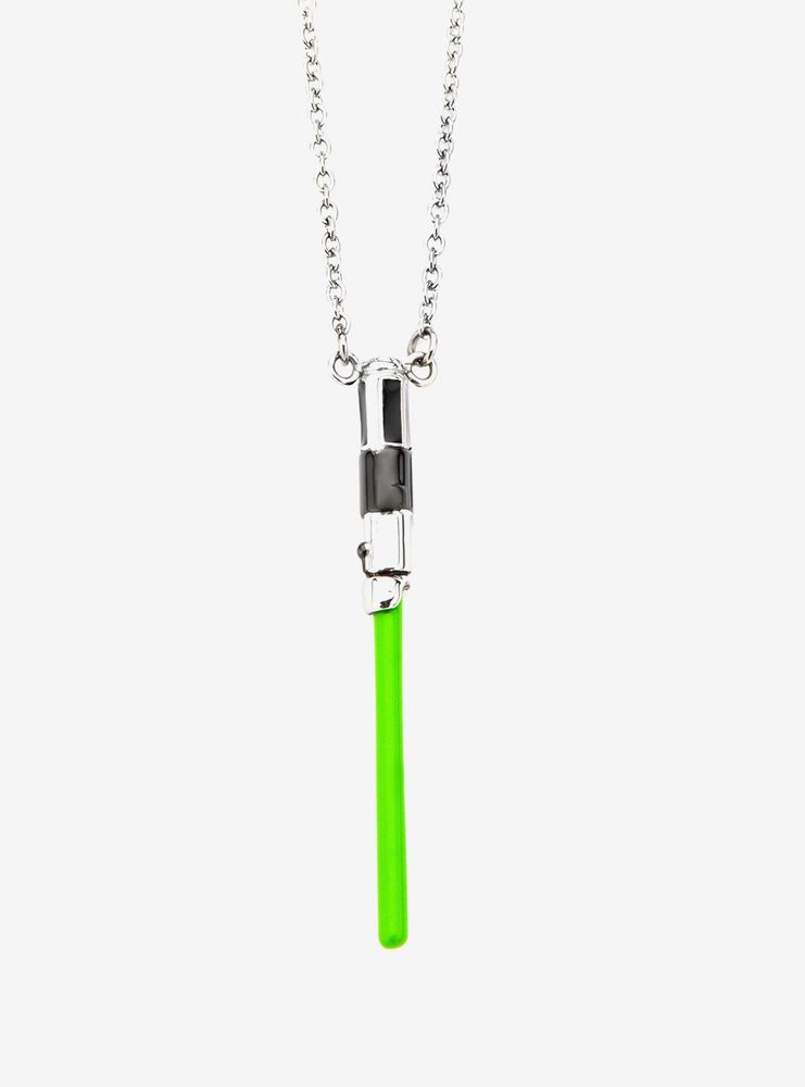 Star Wars Yoda Lightsaber Stainless Steel Necklace