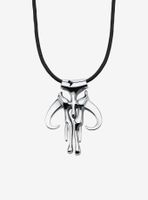 Star Wars Mandalorian Symbol Pendant With Leather Cord Necklace