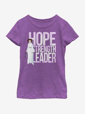 Star Wars Big Bold Hope Youth Girls T-Shirt