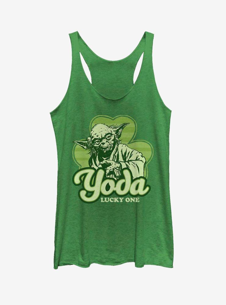 Star Wars Yoda Lucky Retro Womens Tank Top