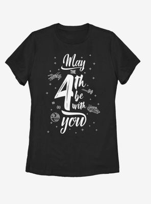 Star Wars Space Text May Fourth Womens T-Shirt