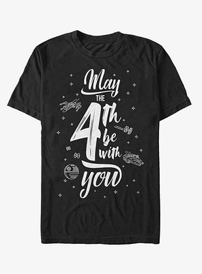 Star Wars Space Text May Fourth T-Shirt