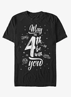 Star Wars Space Text May Fourth T-Shirt