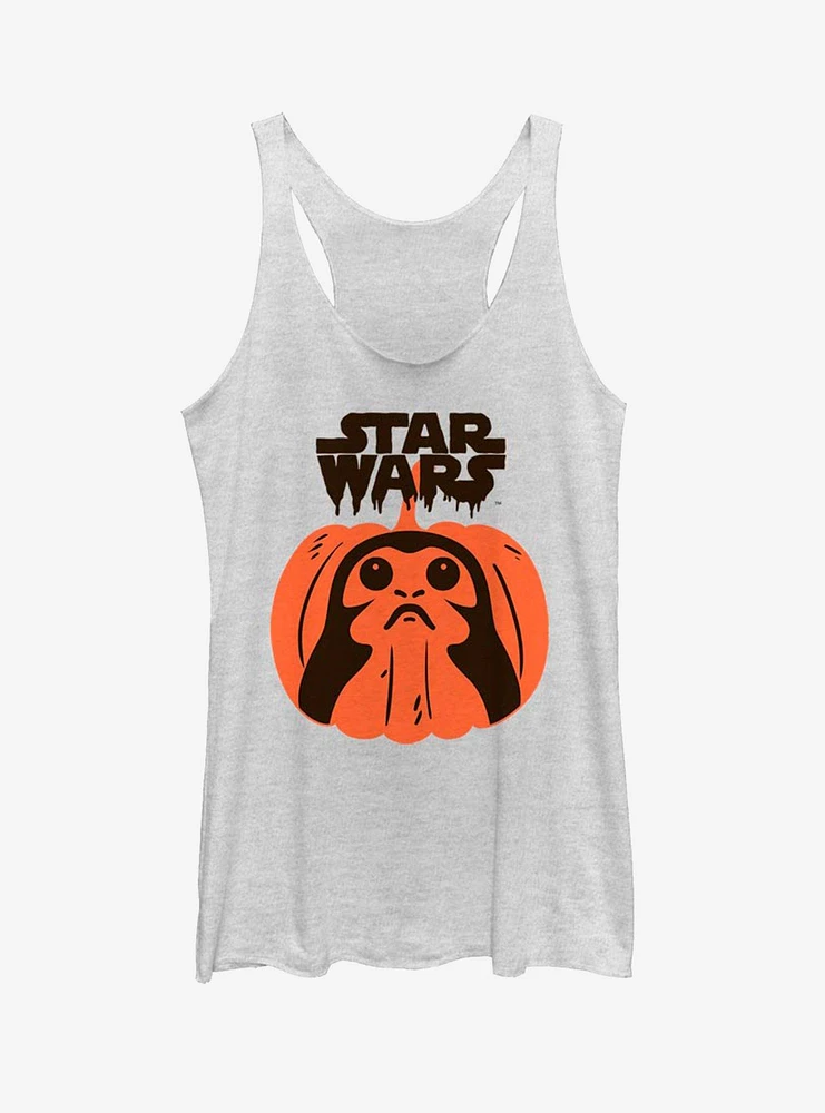 Star Wars: The Last Jedi Porg Pumpkin Womens Tank Top