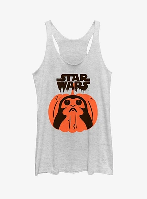 Star Wars: The Last Jedi Porg Pumpkin Womens Tank Top