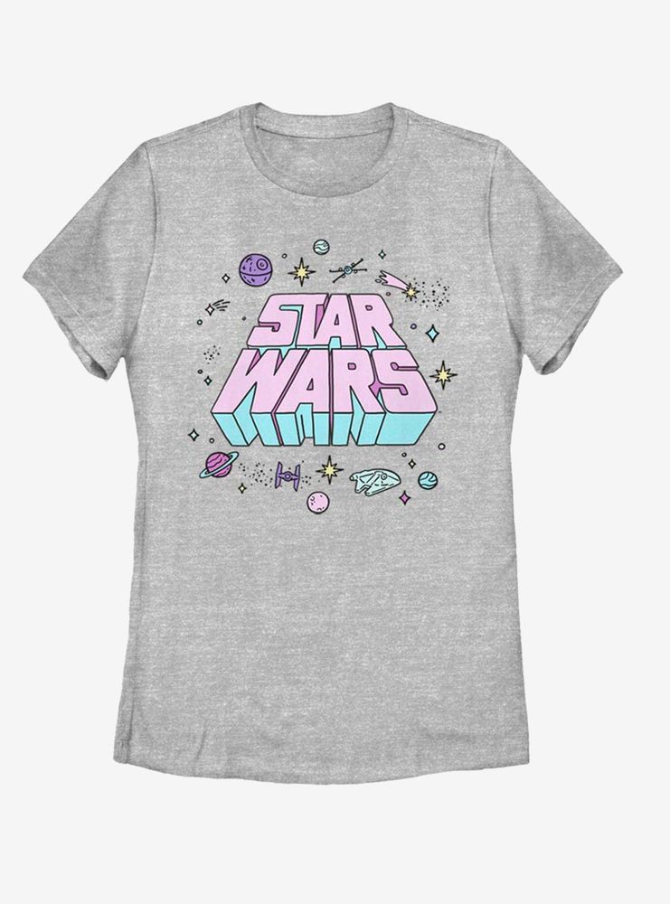 Star Wars Pop Out Logo Womens T-Shirt