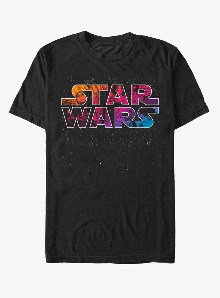 Star Wars Anime Glow Logo T-Shirt
