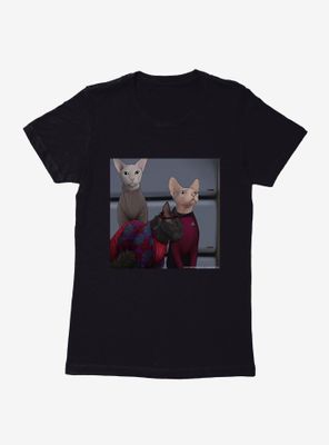 Star Trek The Next Generation Cats Team Gathering Womens T-Shirt