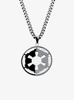 Star Wars Galactic Empire and Death Star Etched Small Pendant