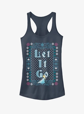 Disney Frozen Let It Go Ugly Sweater Girls Tank