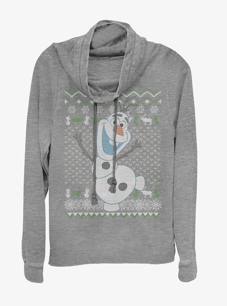 Disney Frozen Olaf Celebration Cowl Neck Long-Sleeve Girls Top