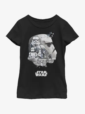 Star Wars Trooper Head Fill Youth Girls T-Shirt