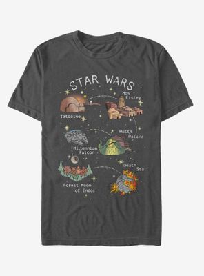 Star Wars Story Map T-Shirt